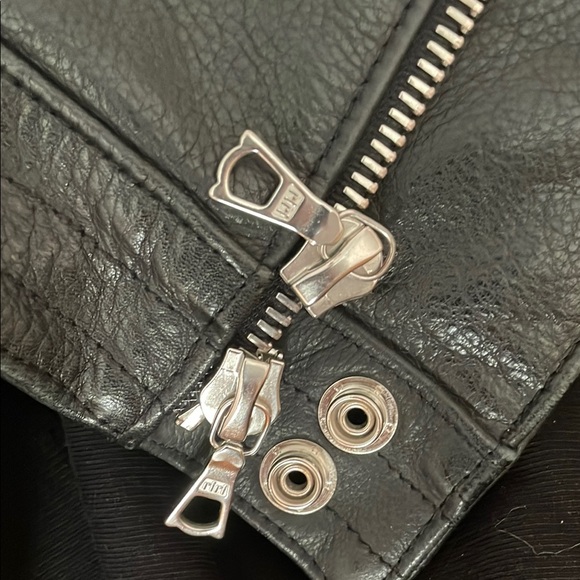 John Elliott Original Leather Rider Jacket - Picture 4 of 7